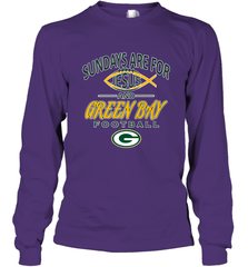 Sundays Are For Jesus and Green Bay Funny Christian Football 1 Long Sleeve T-Shirt Long Sleeve T-Shirt - HHHstores