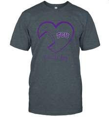 TCU Horned Frogs Football Inside Heart  Team Men's T-Shirt Men's T-Shirt - HHHstores