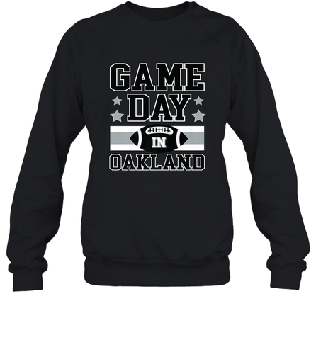 NFL Oakland Game Day Football Home Team Crewneck Sweatshirt Crewneck Sweatshirt / Black / S Crewneck Sweatshirt - HHHstores