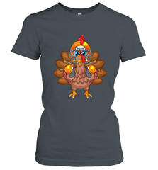 Cool Turkey Football Feathers Funny Thanksgiving Sports Gift Women's T-Shirt Women's T-Shirt - HHHstores