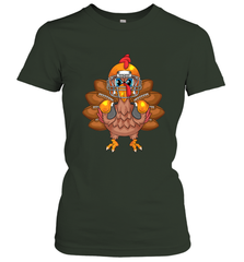 Cool Turkey Football Feathers Funny Thanksgiving Sports Gift Women's T-Shirt Women's T-Shirt - HHHstores