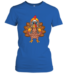 Cool Turkey Football Feathers Funny Thanksgiving Sports Gift Women's T-Shirt Women's T-Shirt - HHHstores