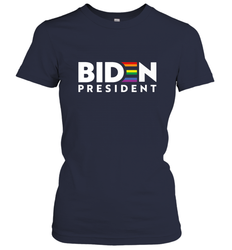 Joseph Biden For President T Shirt_ LGBT Gay Pride Rainbow Women's T-Shirt