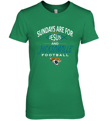 Sundays Are For Jesus and Jacksonville Funny Football Women's Premium T-Shirt