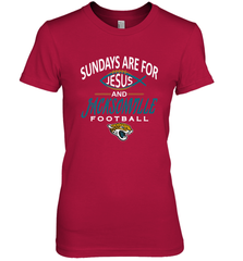 Sundays Are For Jesus and Jacksonville Funny Football Women's Premium T-Shirt Women's Premium T-Shirt - HHHstores