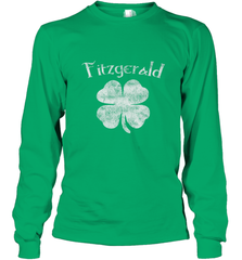 Vintage Fitzgerald Irish Shamrock St Patty's Day Long Sleeve T-Shirt Long Sleeve T-Shirt - HHHstores