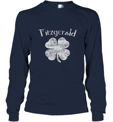 Vintage Fitzgerald Irish Shamrock St Patty's Day Long Sleeve T-Shirt Long Sleeve T-Shirt - HHHstores