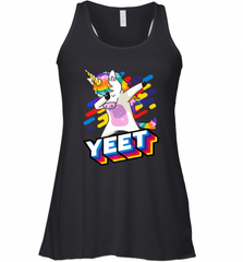 Colorful Dabbing Dancing Unicorn Celebration Yeet Women's Racerback Tank Women's Racerback Tank - HHHstores