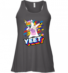 Colorful Dabbing Dancing Unicorn Celebration Yeet Women's Racerback Tank Women's Racerback Tank - HHHstores