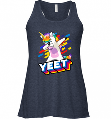 Colorful Dabbing Dancing Unicorn Celebration Yeet Women's Racerback Tank Women's Racerback Tank - HHHstores