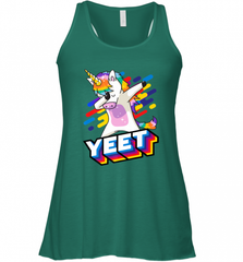 Colorful Dabbing Dancing Unicorn Celebration Yeet Women's Racerback Tank Women's Racerback Tank - HHHstores