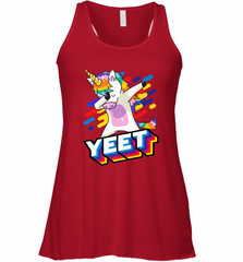 Colorful Dabbing Dancing Unicorn Celebration Yeet Women's Racerback Tank Women's Racerback Tank - HHHstores