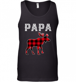 Papa Moose Red Plaid Christmas Pajama Men's Tank Top
