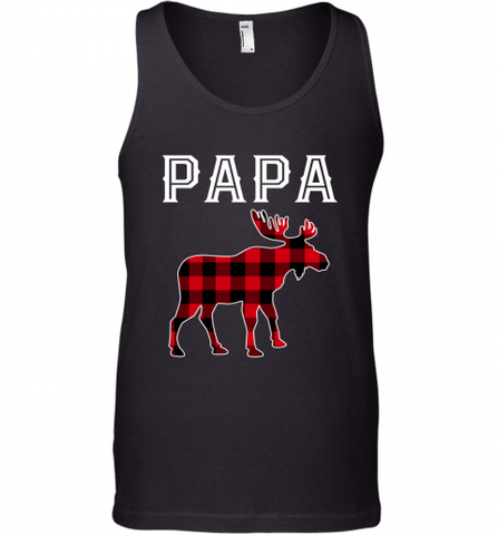 Papa Moose Red Plaid Christmas Pajama Men's Tank Top Men's Tank Top / Black / XS Men's Tank Top - HHHstores