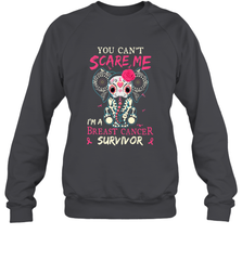 You can't Scare Me I'm Breast Cancer Survivor Elephant Funny Crewneck Sweatshirt Crewneck Sweatshirt - HHHstores