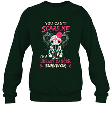 You can't Scare Me I'm Breast Cancer Survivor Elephant Funny Crewneck Sweatshirt Crewneck Sweatshirt - HHHstores