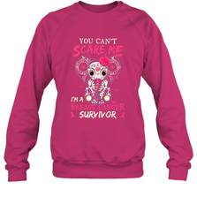 You can't Scare Me I'm Breast Cancer Survivor Elephant Funny Crewneck Sweatshirt Crewneck Sweatshirt - HHHstores