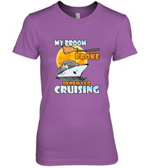 My broom broke so now i go cruising halloween witch Women's Premium T-Shirt Women's Premium T-Shirt - HHHstores