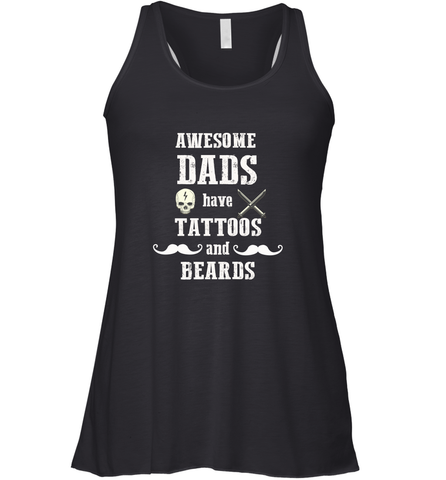 Awesome dads have tattoo and beards Happy Father's day Women's Racerback Tank Women's Racerback Tank / Black / XS Women's Racerback Tank - HHHstores
