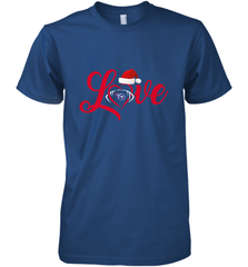 NFL Tennessee Titans Logo Christmas Santa Hat Love Heart Football Team Men's Premium T-Shirt Men's Premium T-Shirt - HHHstores