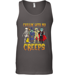 Chillin With My Creeps Vampire Halloween Skeleton Witch Men's Tank Top Men's Tank Top - HHHstores