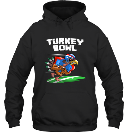 Cool Turkey Bowl _ Funny Thanksgiving Football Player Gift Hooded Sweatshirt Hooded Sweatshirt / Black / S Hooded Sweatshirt - HHHstores