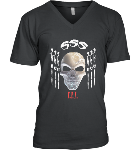 The mask of skull Halloween Men's V-Neck Men's V-Neck / Black / S Men's V-Neck - HHHstores