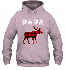 Papa Moose Red Plaid Christmas Pajama Hooded Sweatshirt Hooded Sweatshirt - HHHstores