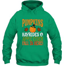 Pumpkins Hayrides Apple Cider Fall Love Halloween Gift Hooded Sweatshirt Hooded Sweatshirt - HHHstores