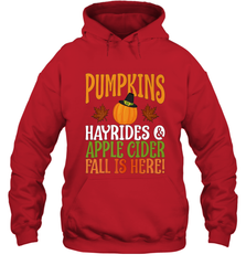 Pumpkins Hayrides Apple Cider Fall Love Halloween Gift Hooded Sweatshirt Hooded Sweatshirt - HHHstores