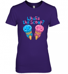 Gender Reveal Family Party Ice Cream What's the Scoop Women's Premium T-Shirt Women's Premium T-Shirt - HHHstores