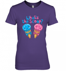 Gender Reveal Family Party Ice Cream What's the Scoop Women's Premium T-Shirt Women's Premium T-Shirt - HHHstores