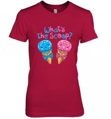 Gender Reveal Family Party Ice Cream What's the Scoop Women's Premium T-Shirt Women's Premium T-Shirt - HHHstores