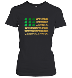 American Flag Green Shamrock Shirt St Patricks Day Women's T-Shirt