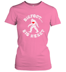 Bigfoot Heart Valentine's Day Lover Art Graphics Great Gift Women's T-Shirt Women's T-Shirt - HHHstores
