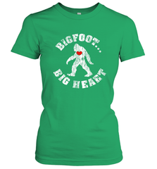Bigfoot Heart Valentine's Day Lover Art Graphics Great Gift Women's T-Shirt Women's T-Shirt - HHHstores