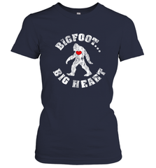 Bigfoot Heart Valentine's Day Lover Art Graphics Great Gift Women's T-Shirt Women's T-Shirt - HHHstores