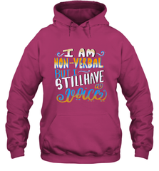 Special Needs NonVerbal Autism Awesome Hooded Sweatshirt Hooded Sweatshirt - HHHstores