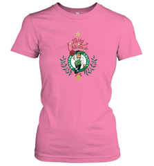 NBA Boston Celtics Logo merry Christmas gilf Women's T-Shirt Women's T-Shirt - HHHstores