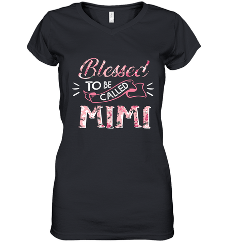 Blessed to be called Mimi Women's V-Neck T-Shirt Women's V-Neck T-Shirt / Black / S Women's V-Neck T-Shirt - HHHstores