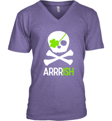 St. Patricks Day Irish Pirate Skull and Cross bones Men's V-Neck Men's V-Neck - HHHstores