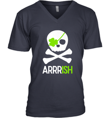 St. Patricks Day Irish Pirate Skull and Cross bones Men's V-Neck Men's V-Neck - HHHstores