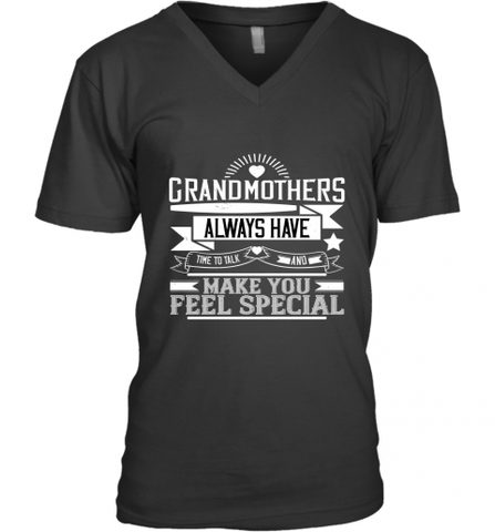 Grandmothers always have time to talk and make you feel special 01 Men's V-Neck Men's V-Neck / Black / S Men's V-Neck - HHHstores