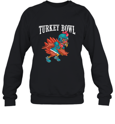 Cool Turkey Bowl _ Funny Thanksgiving Football Player Crewneck Sweatshirt