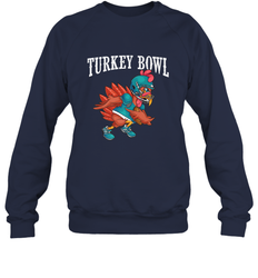 Cool Turkey Bowl _ Funny Thanksgiving Football Player Crewneck Sweatshirt