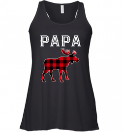 Papa Moose Red Plaid Christmas Pajama Women's Racerback Tank
