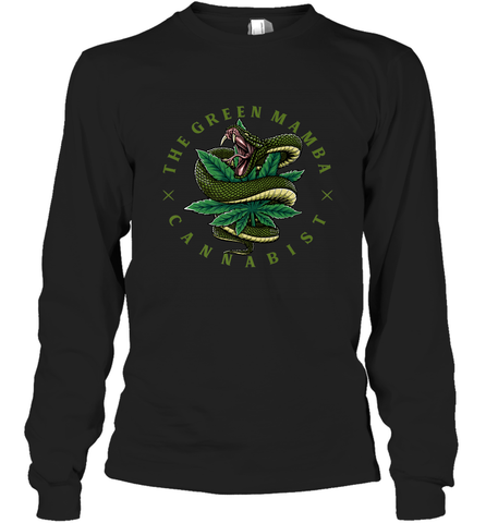 The Green Mamba, Cannabist, Weed Grower Pot Smoker Long Sleeve T-Shirt Long Sleeve T-Shirt / Black / S Long Sleeve T-Shirt - HHHstores