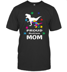 Proud Autism Mom T Rex Dinosaur Autism Awareness Men's T-Shirt Men's T-Shirt - HHHstores
