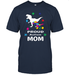 Proud Autism Mom T Rex Dinosaur Autism Awareness Men's T-Shirt Men's T-Shirt - HHHstores
