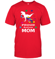 Proud Autism Mom T Rex Dinosaur Autism Awareness Men's T-Shirt Men's T-Shirt - HHHstores